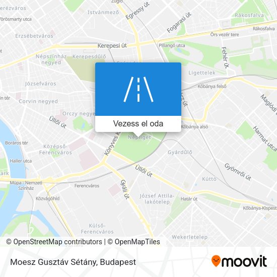 Moesz Gusztáv Sétány térkép