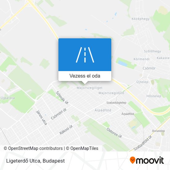 Ligeterdő Utca térkép
