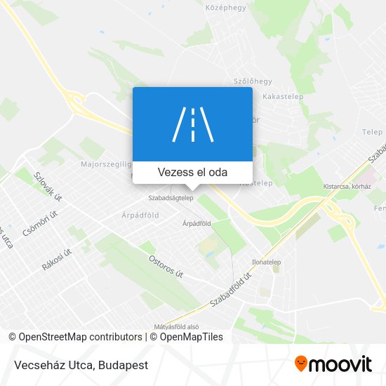 Vecseház Utca térkép