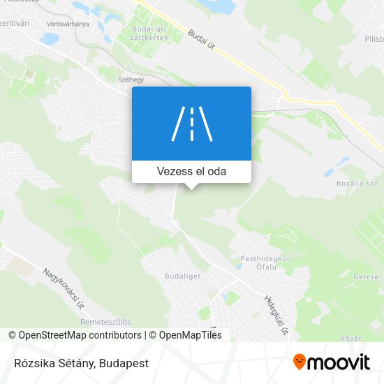 Rózsika Sétány térkép