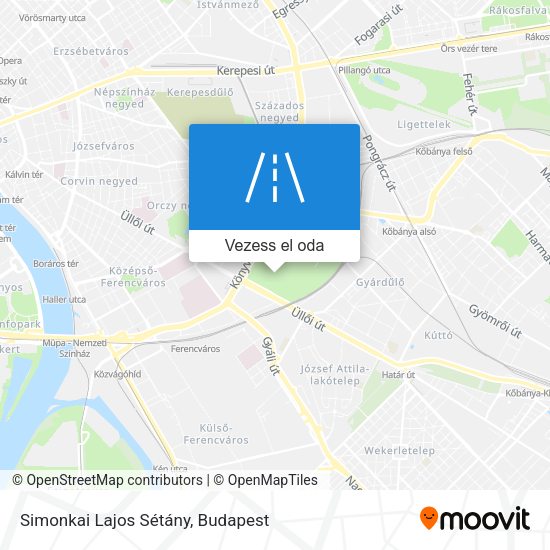 Simonkai Lajos Sétány térkép