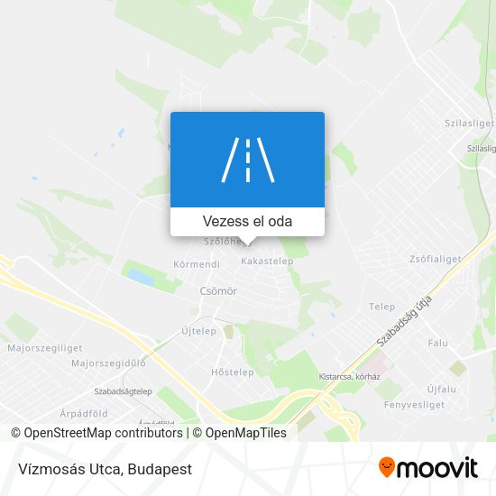 Vízmosás Utca térkép
