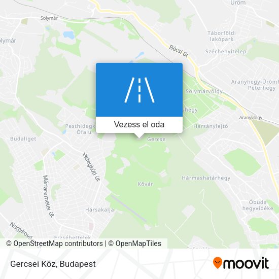 Gercsei Köz térkép