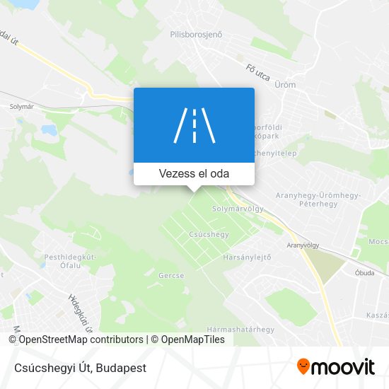Csúcshegyi Út térkép