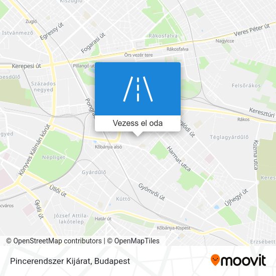 Pincerendszer Kijárat térkép
