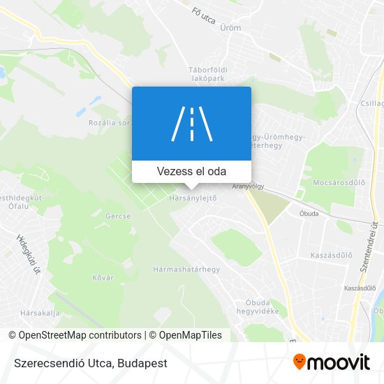 Szerecsendió Utca térkép