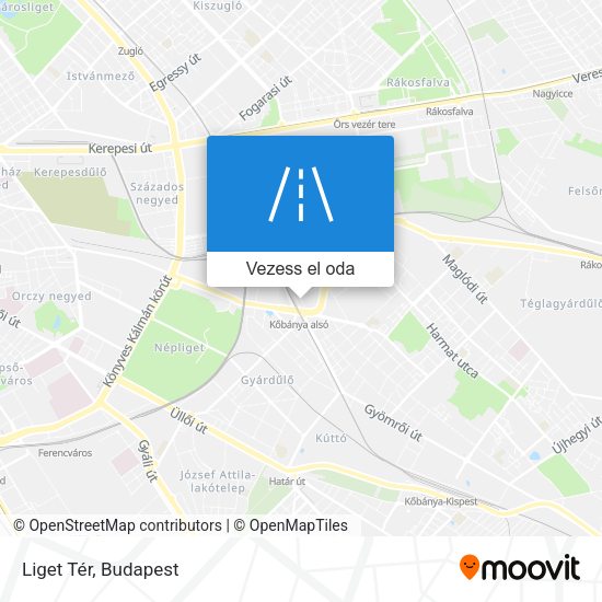Liget Tér térkép
