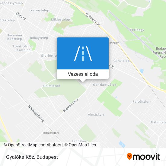Gyalóka Köz térkép