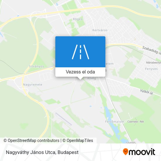 Nagyváthy János Utca térkép
