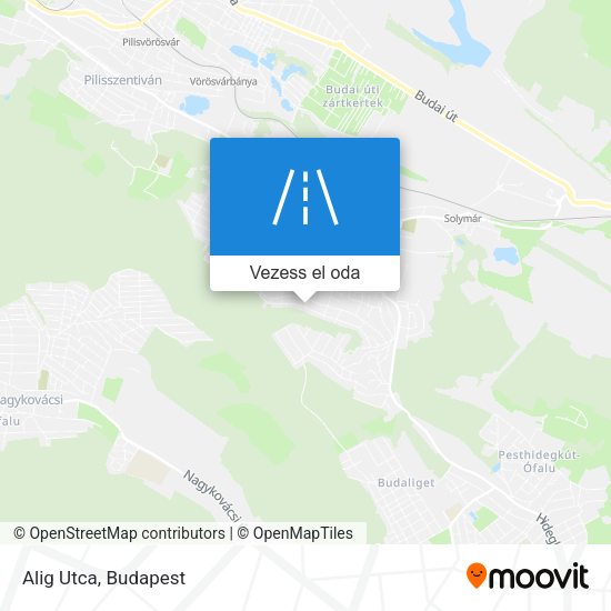 Alig Utca térkép