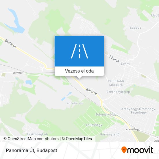 Panoráma Út térkép