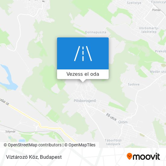 Víztározó Köz térkép