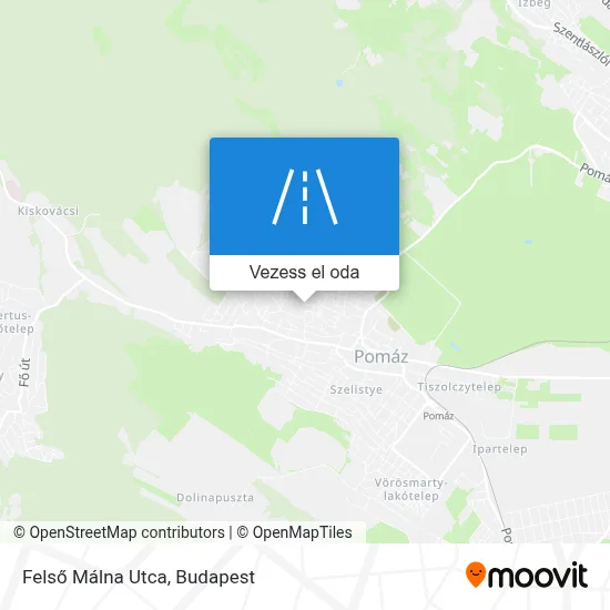 Felső Málna Utca térkép