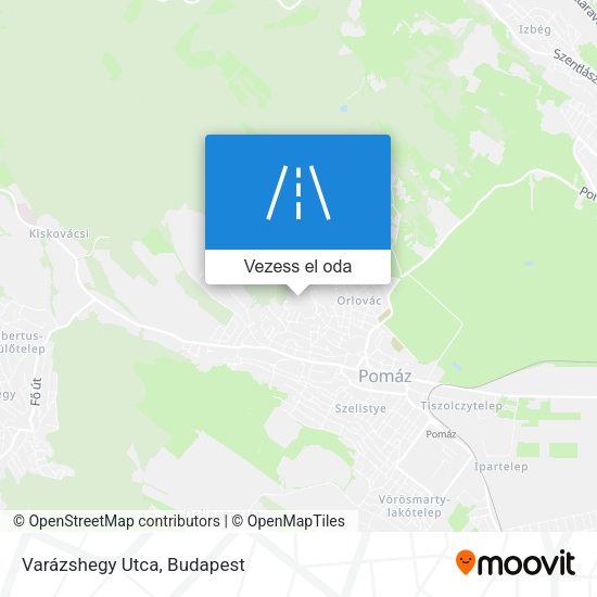 Varázshegy Utca térkép