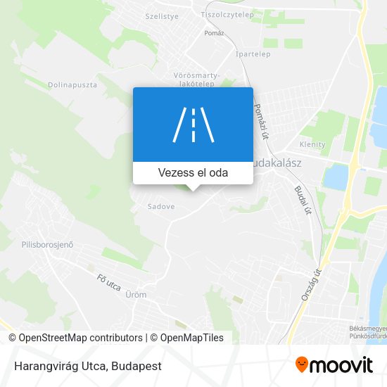 Harangvirág Utca térkép