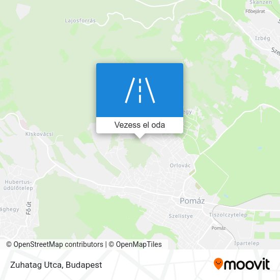 Zuhatag Utca térkép