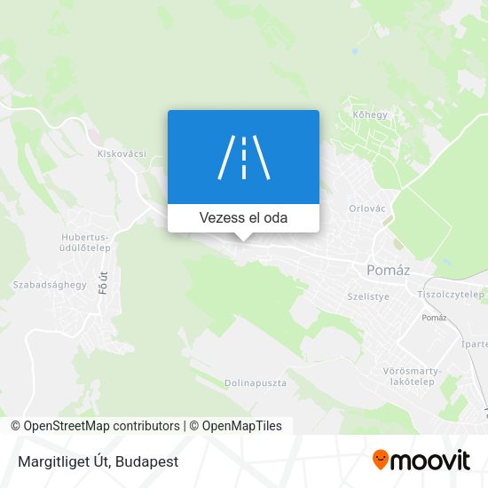 Margitliget Út térkép