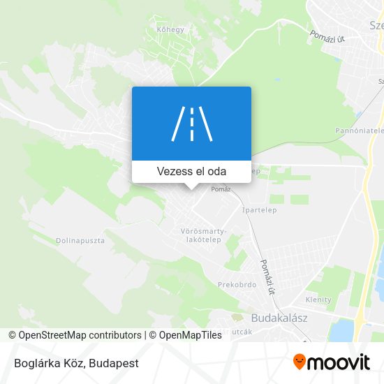 Boglárka Köz térkép