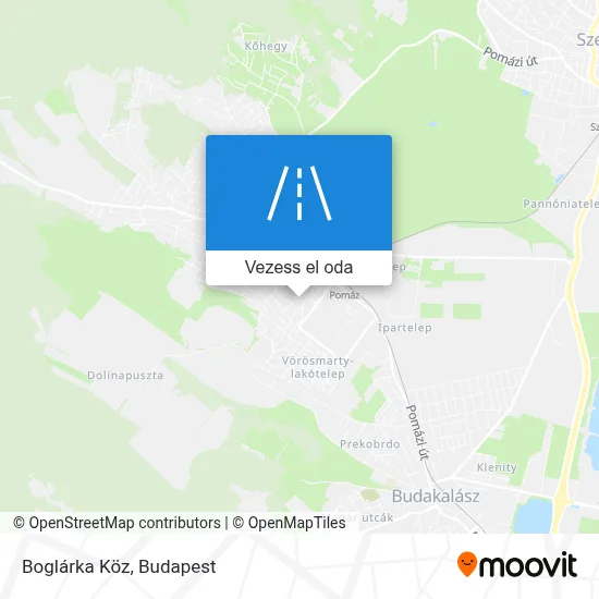 Boglárka Köz térkép