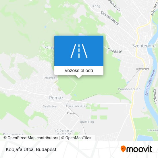 Kopjafa Utca térkép