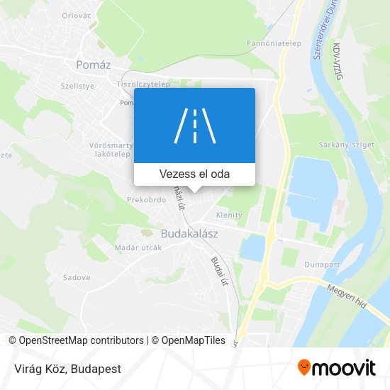 Virág Köz térkép