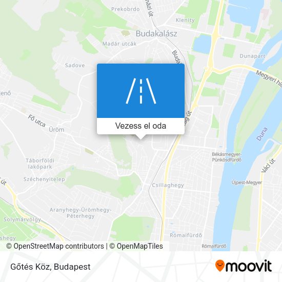 Gőtés Köz térkép
