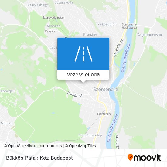 Bükkös-Patak-Köz térkép