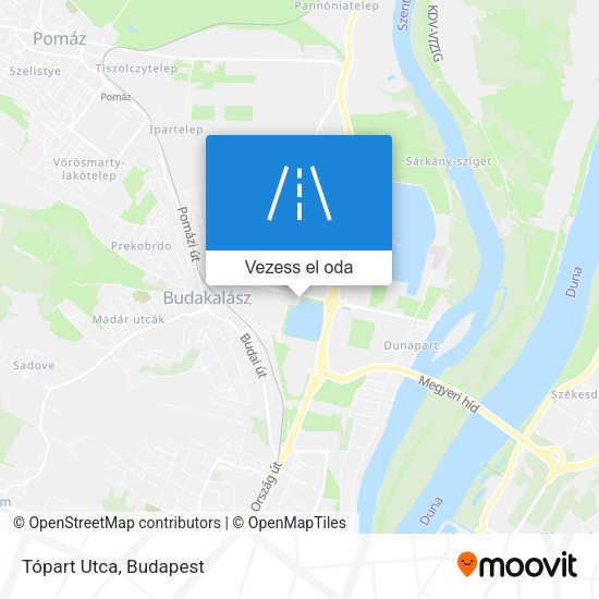 Tópart Utca térkép