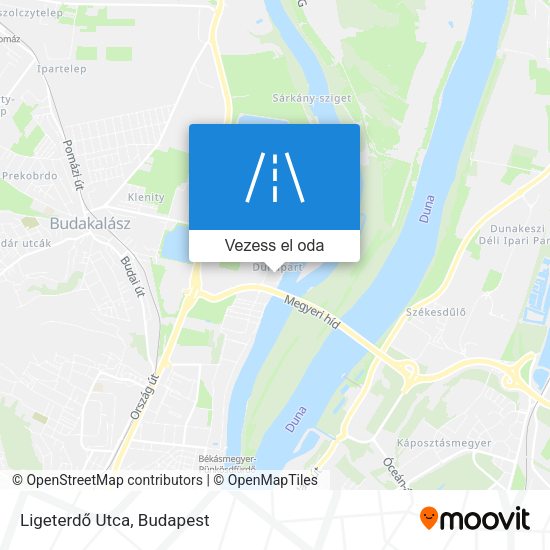 Ligeterdő Utca térkép