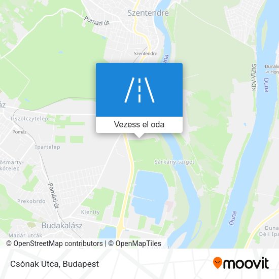 Csónak Utca térkép