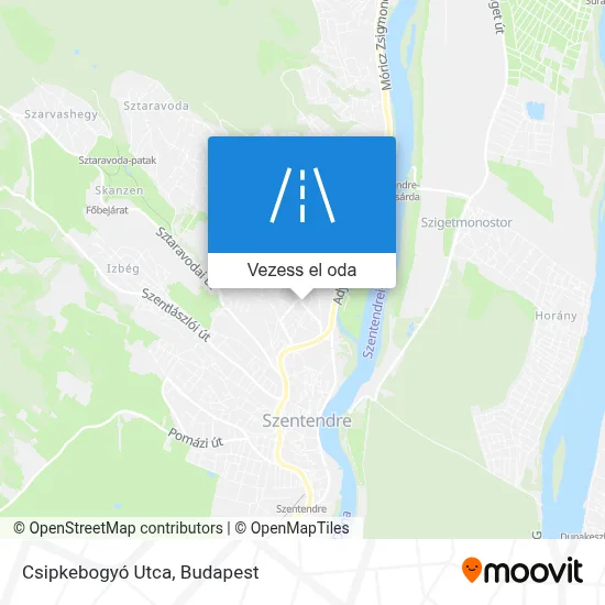 Csipkebogyó Utca térkép