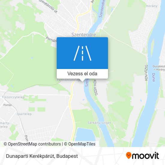 Dunaparti Kerékpárút térkép