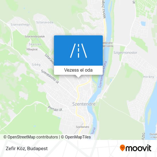 Zefír Köz térkép