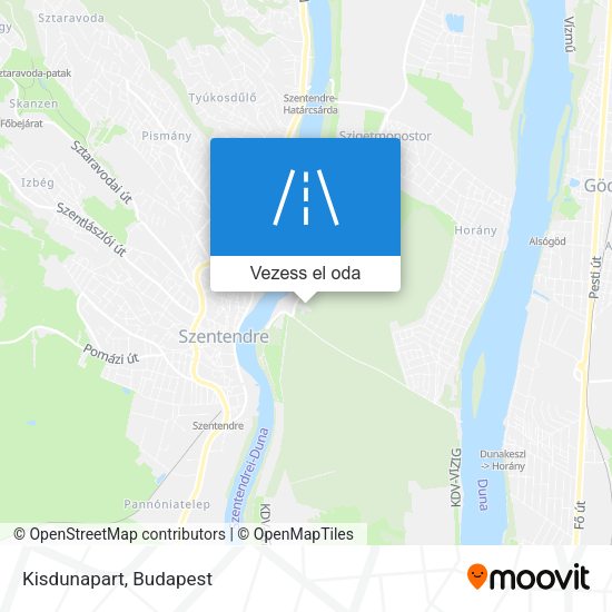 Kisdunapart térkép
