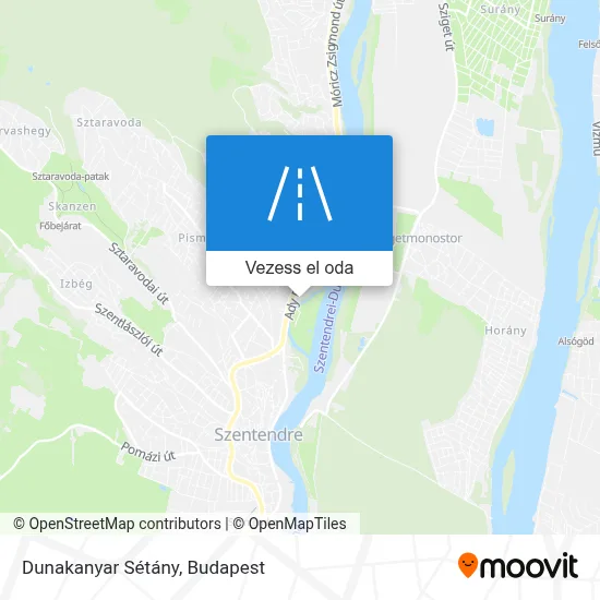 Dunakanyar Sétány térkép