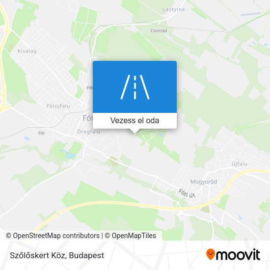 Szőlőskert Köz térkép