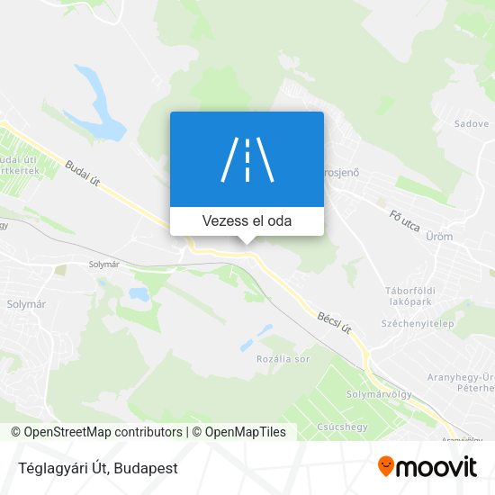Téglagyári Út térkép
