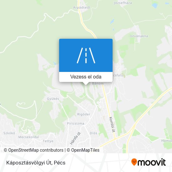 Káposztásvölgyi Út térkép