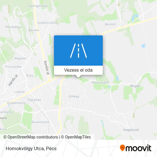 Homokvölgy Utca térkép