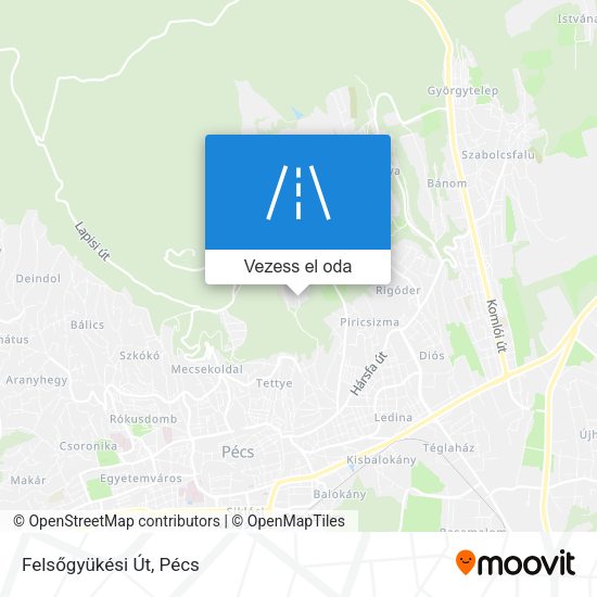 Felsőgyükési Út térkép