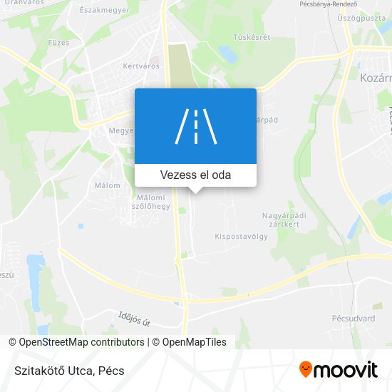 Szitakötő Utca térkép