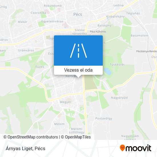 Árnyas Liget térkép
