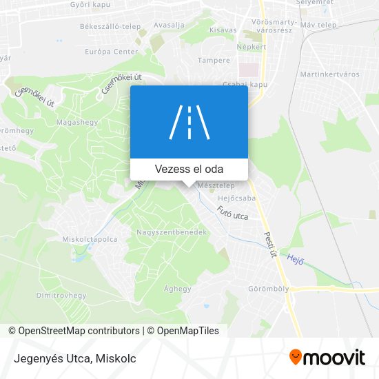 Jegenyés Utca térkép