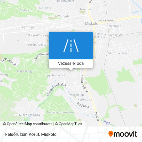 Felsőruzsin Körút térkép