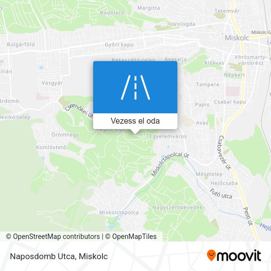 Naposdomb Utca térkép