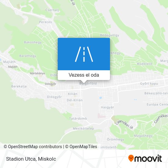 Stadion Utca térkép