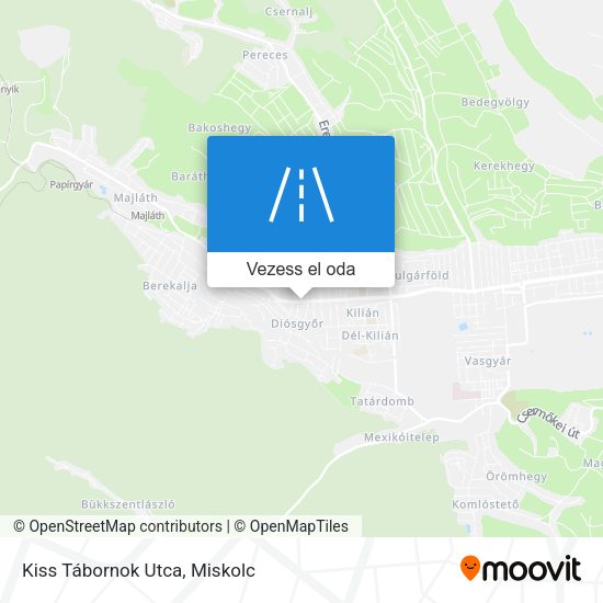 Kiss Tábornok Utca térkép