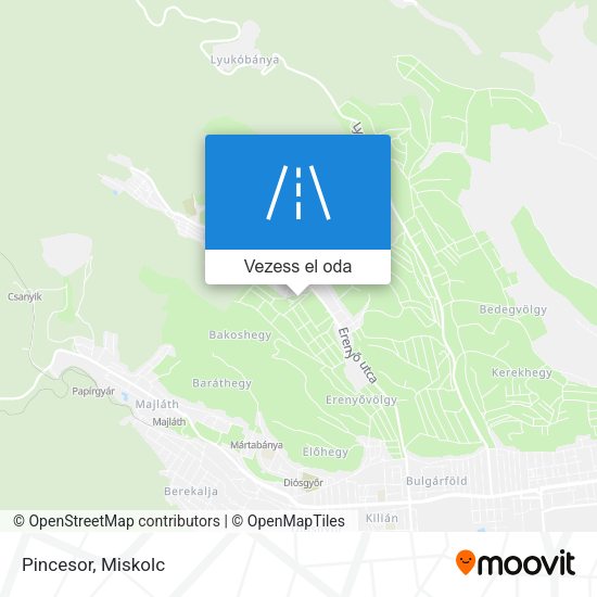 Pincesor térkép