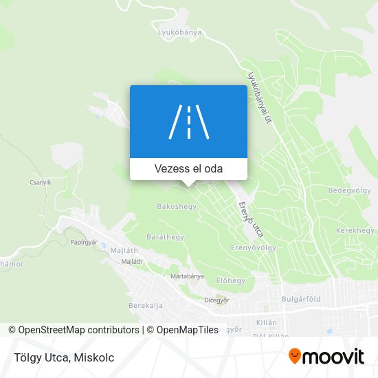Tölgy Utca térkép