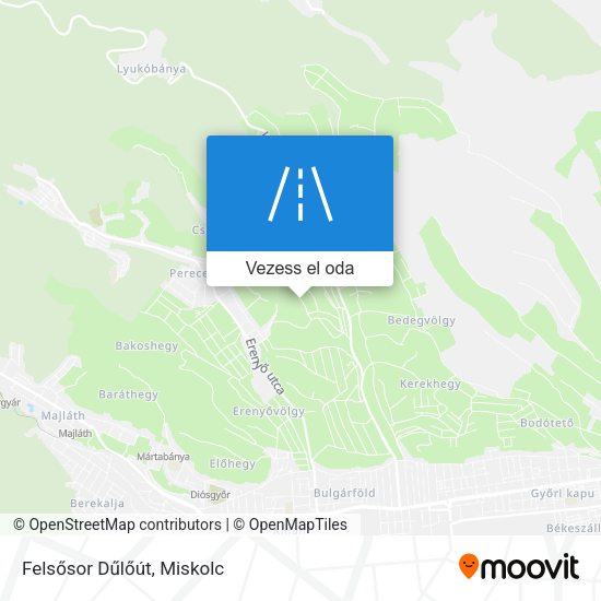 Felsősor Dűlőút térkép